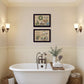 Set Of Two Bath Time 3 Black Framed Print Bathroom Wall Art