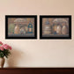 Set Of Two Love Never Fails 2 Black Framed Print Wall Art