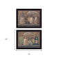 Set Of Two Love Never Fails 3 Black Framed Print Wall Art
