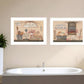 Set Of Two Wash Room 4 White Framed Print Bathroom Wall Art