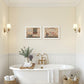 Set Of Two Wash Room 4 White Framed Print Bathroom Wall Art