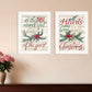 Set Of Two All Heart Come Home for Christmas 1 White Framed Print Wall Art