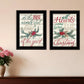 Set Of Two All Heart Come Home for Christmas 2 Black Framed Print Wall Art