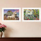 Set Of Two Unicorns For You 1 White Framed Print Wall Art