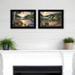 Set Of Two Lakefront Camping 2 Black Framed Print Wall Art