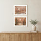 Set Of Two Full Moon I and II 1 White Framed Print Wall Art