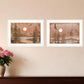 Set Of Two Full Moon I and II 1 White Framed Print Wall Art