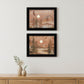 Set Of Two Full Moon I and II 2 Black Framed Print Wall Art