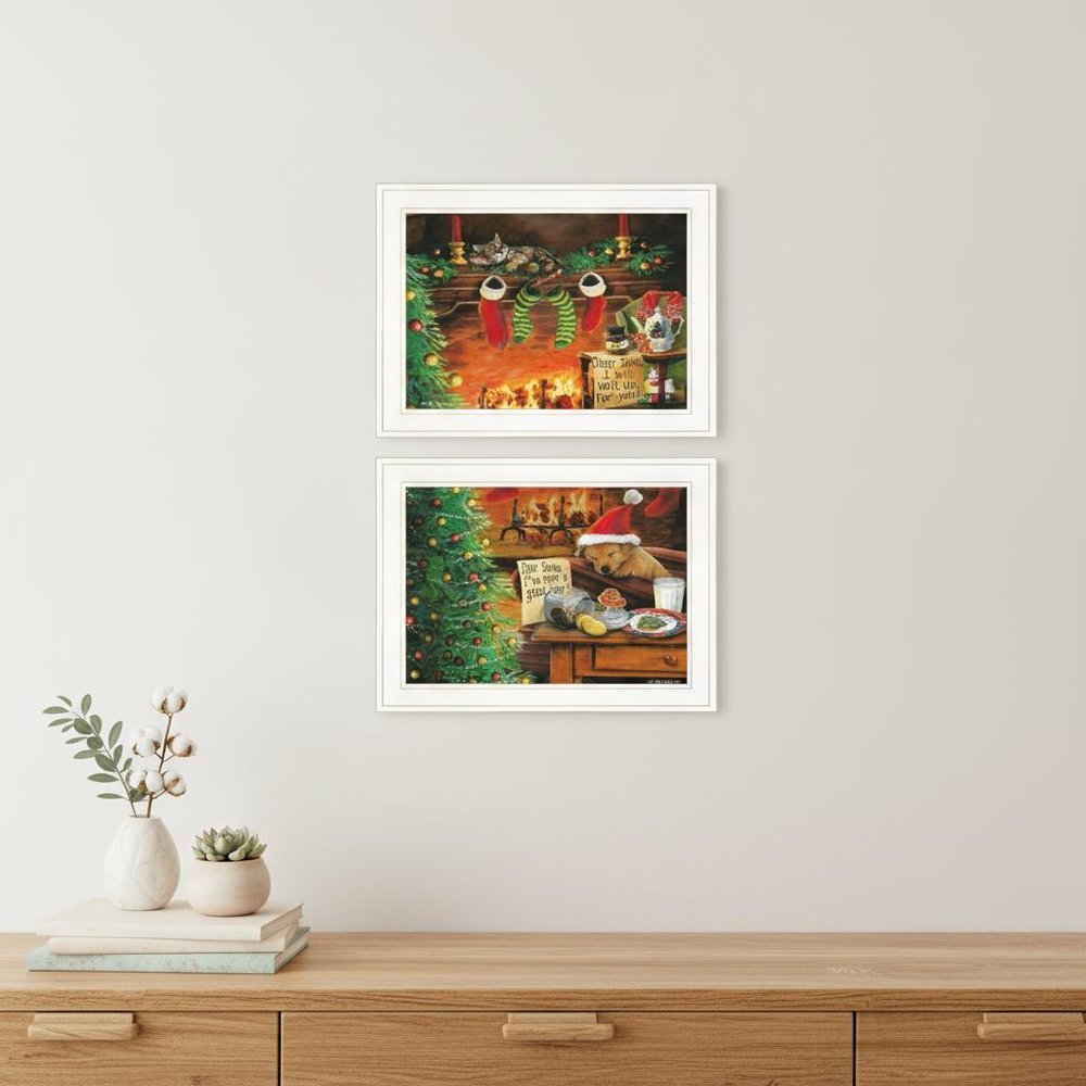 Set Of Two Ive Been A Good Boy 1 White Framed Print Wall Art