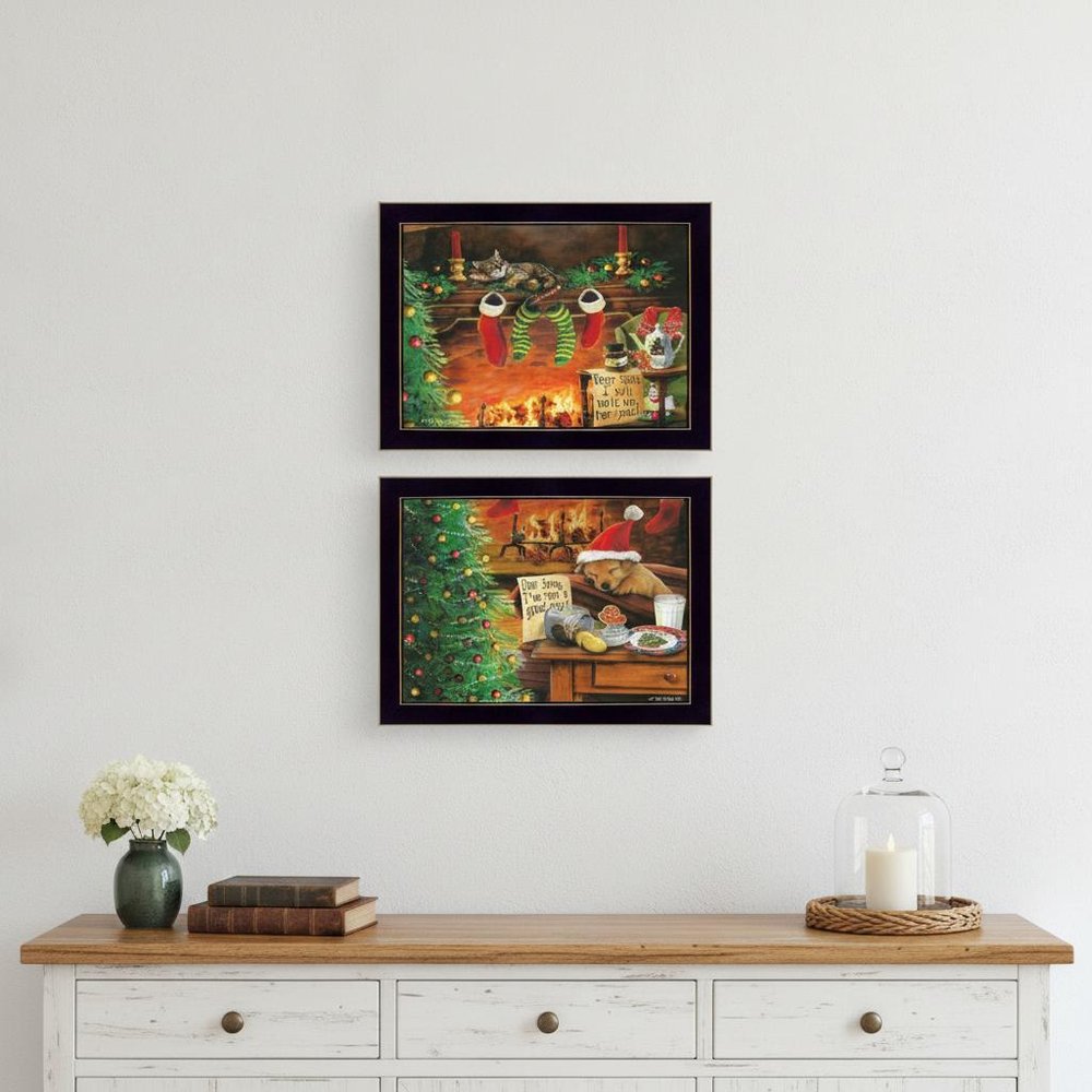 Set Of Two Ive Been A Good Boy 3 Black Framed Print Wall Art