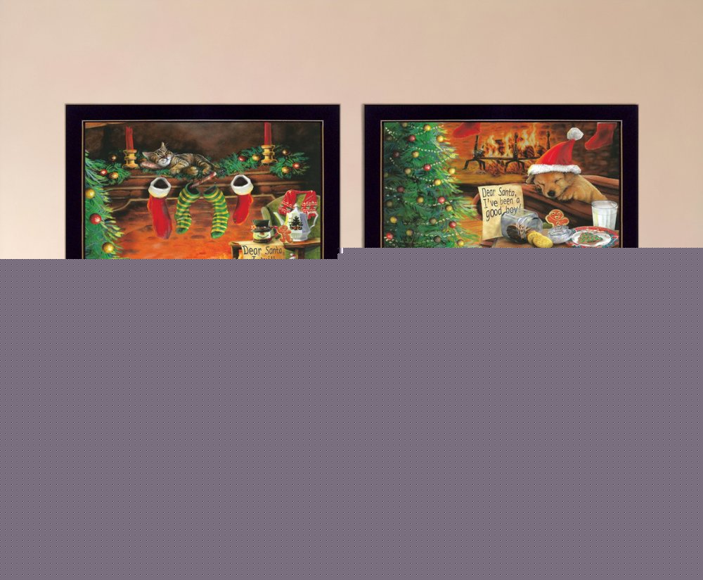 Set Of Two Ive Been A Good Boy 3 Black Framed Print Wall Art
