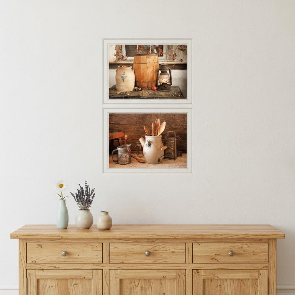 Set Of Two The Nail Keg 4 White Framed Print Wall Art