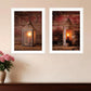 Set Of Two Innkeepers Lantern 1 White Framed Print Wall Art