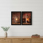 Set Of Two Innkeepers Lantern 3 Black Framed Print Wall Art
