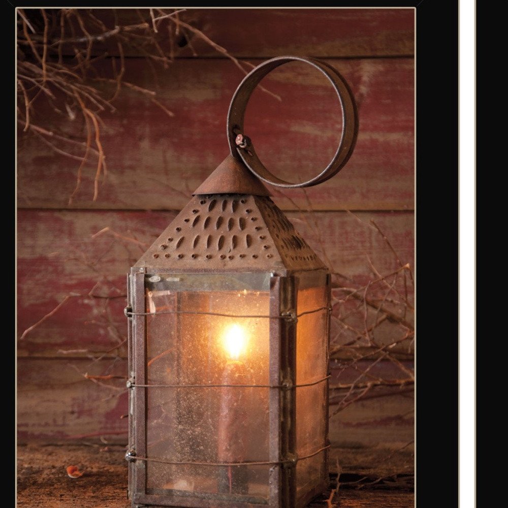 Set Of Two Innkeepers Lantern 3 Black Framed Print Wall Art