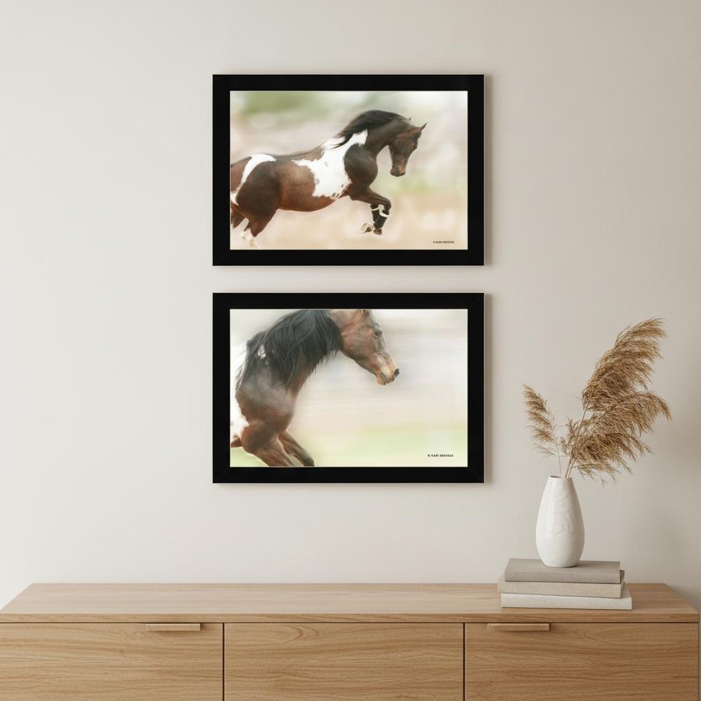 Set Of Two A Wild Kookie 3 Black Framed Print Wall Art