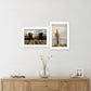 Set Of Two By The Sea White Framed Print Wall Art