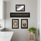 Set Of Three Primitive Kitchen Black Framed Kitchen Wall Art