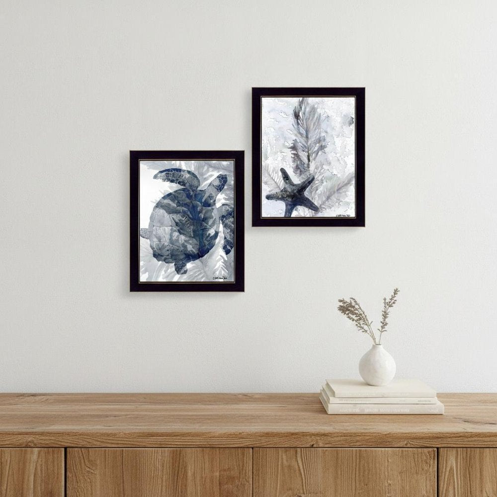 Set Of Two Ocean 3 Black Framed Print Wall Art