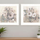 Set Of Two Transitional Blooms 1 White Framed Print Wall Art