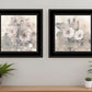 Set Of Two Transitional Blooms 2 Black Framed Print Wall Art