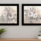 Set Of Two Transitional Blooms 3 Black Framed Print Wall Art