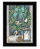 Winter Wreath 2 Black Framed Wall Art