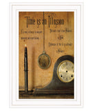Time is an Illusion 1 White Framed Wall Art