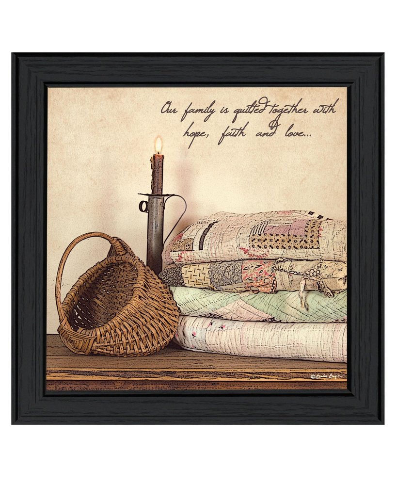 Quilted Together 2 Black Framed Wall Art