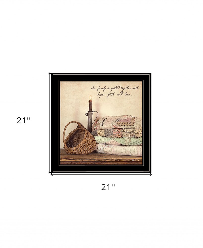 Quilted Together 3 Black Framed Wall Art