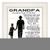 My Grandpa is the Best 2 White Framed Print Wall Art