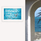 Beach Life 1 White Framed Print Wall Art