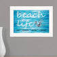 Beach Life 1 White Framed Print Wall Art