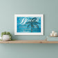 Take Me There Beach White Framed Print Wall Art