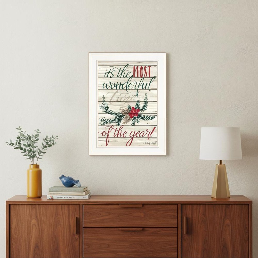 The Most Wonderful Time 1 White Framed Print Wall Art