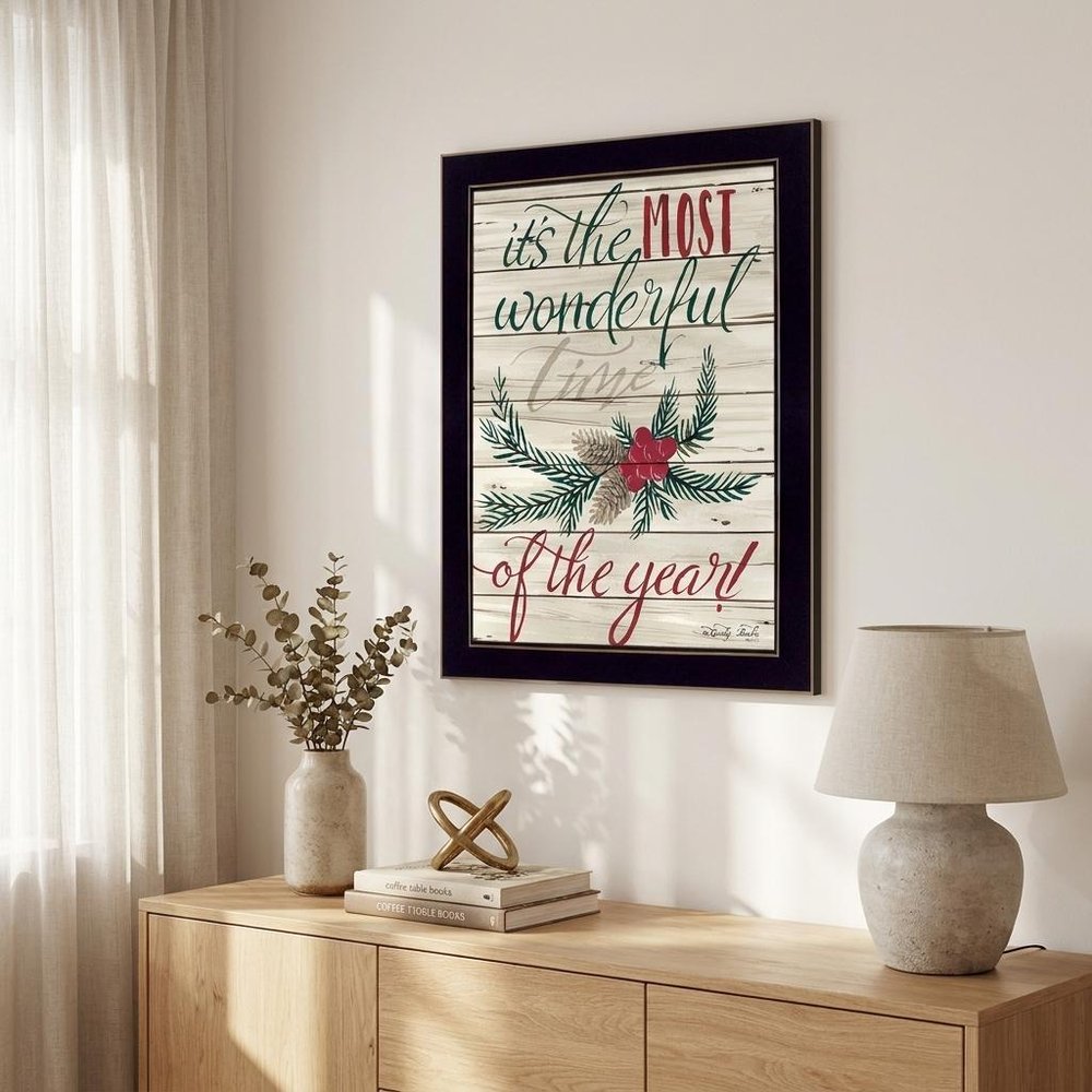 The Most Wonderful Time 3 Black Framed Print Wall Art