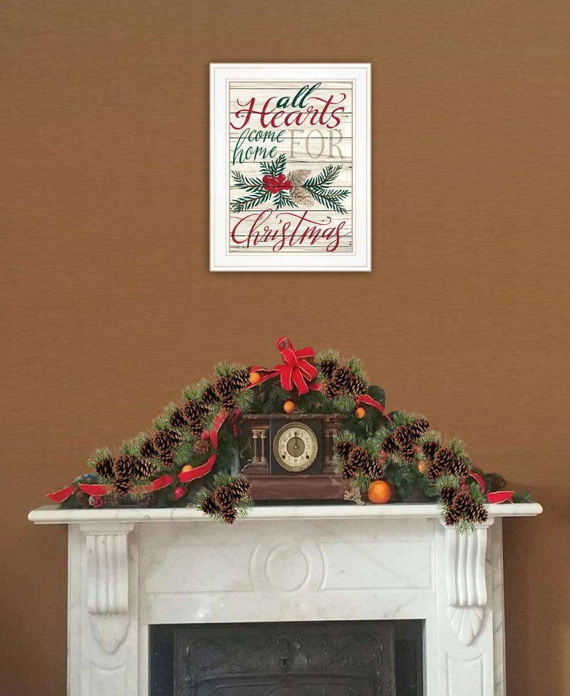 Home For Christmas 1 White Framed Print Wall Art