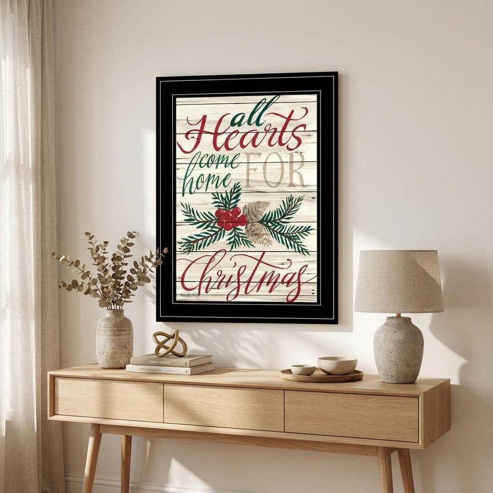 Home For Christmas 2 Black Framed Print Wall Art