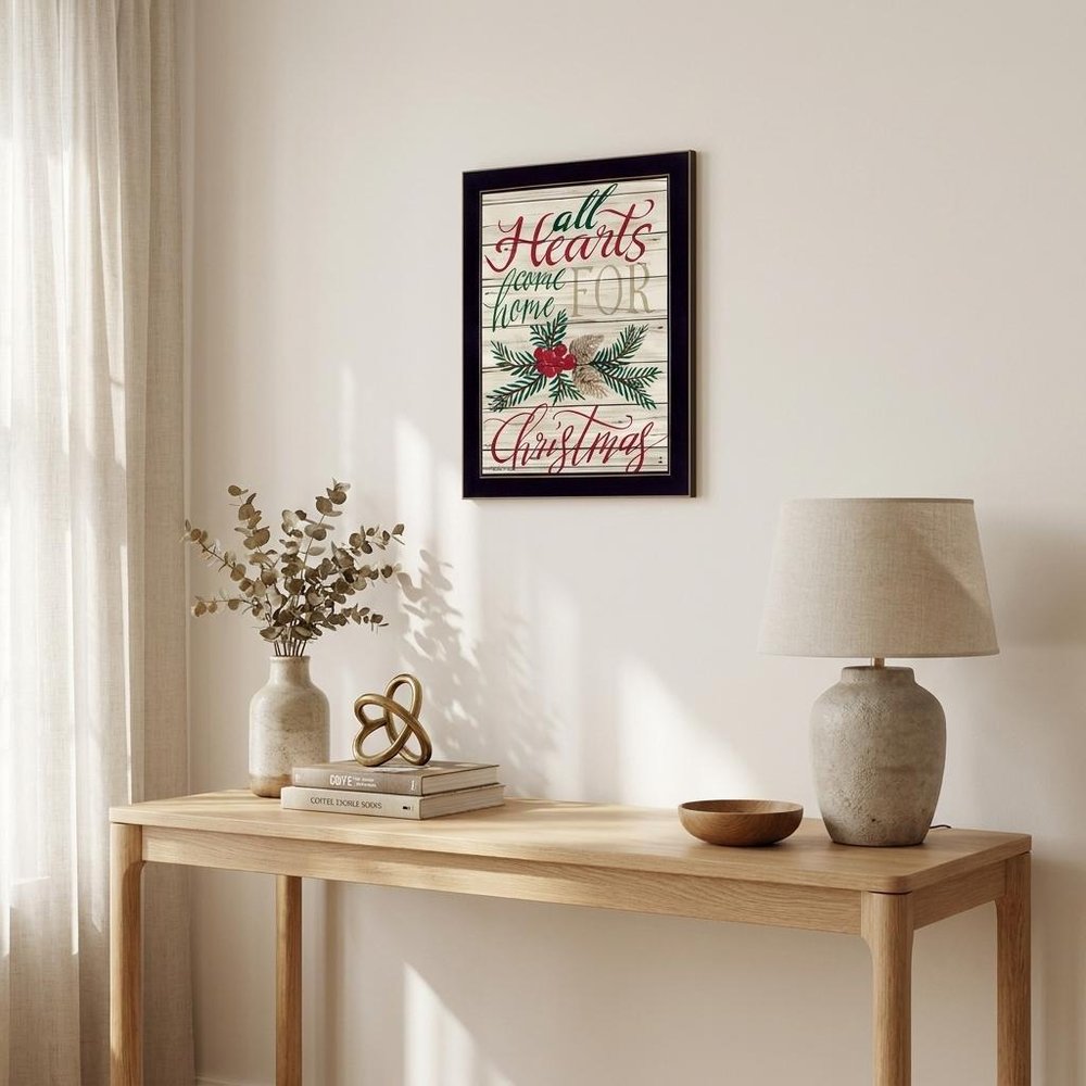 Home For Christmas 3 Black Framed Print Wall Art