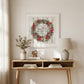 Gathered Around the Tree 1 White Framed Print Wall Art
