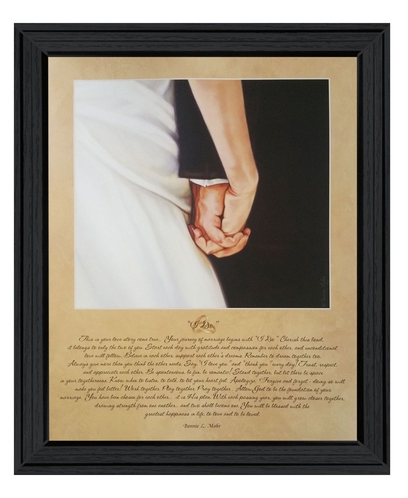 I DO 7 Black Framed Wall Art