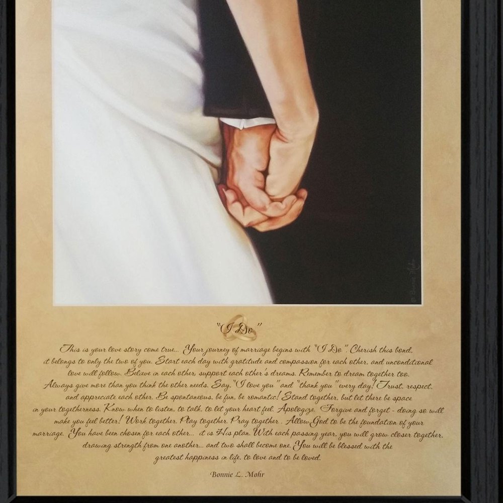 I DO 7 Black Framed Wall Art