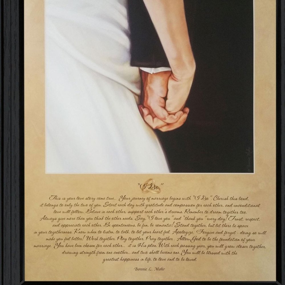 I DO 7 Black Framed Wall Art
