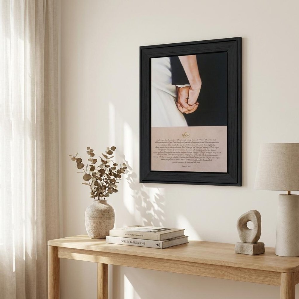 I DO 2 Black Framed Print Wall Art