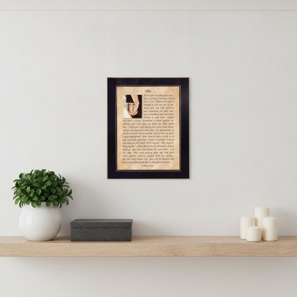 I DO 4 Black Framed Print Wall Art