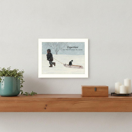 Together 1 White Framed Print Wall Art