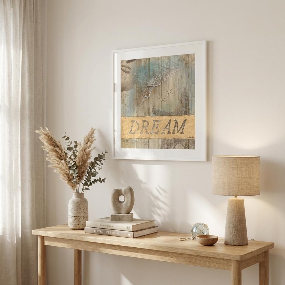 DREAM 1 White Framed Print Wall Art