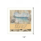 SURF White Framed Print Wall Art