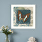 Swirl Butterfly White Framed Print Wall Art