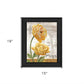 Golden Flowers Black Framed Print Wall Art